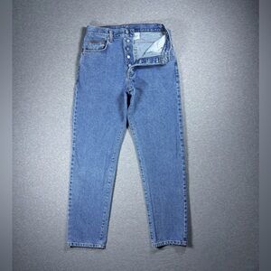 Vintage Calvin Klein Easy Fit Button Fly Mom Jeans Womens 9 Blue Tapered USA 90s